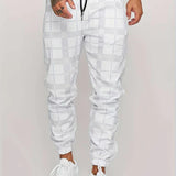 Men's Plaid Drawstring Jogger Pants