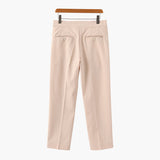 Men's High Waist Straight Leg Dress Trousers