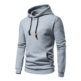 Men's Textured Hooded Pullover Sweatshirt