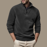 Men's Half-Zip Stand-Collar Fleece Sweater
