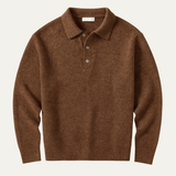 Men's Soft Knit Cashmere Blend Polo Sweater