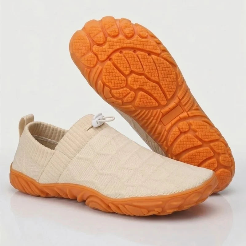 Men's Wide Toe Box Knit Slip-On Walking Shoes