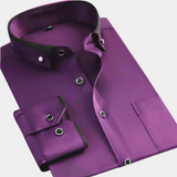 Men's Contrast Trim Dress Shirt