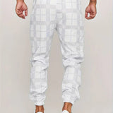Men's Plaid Drawstring Jogger Pants