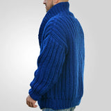 Men's Shawl Collar Double Breasted Knit Cardigan