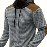 Men's Textured Hooded Knit Pullover
