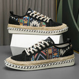 Men's Ethnic Pattern Canvas Casual Sneakers