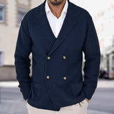 Men's Double Breasted Shawl Collar Cardigan