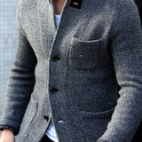 Men's Knit Zip Front Cardigan Jacket