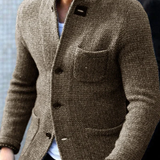 Men's Knit Zip Front Cardigan Jacket