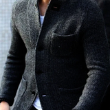 Men's Knit Zip Front Cardigan Jacket