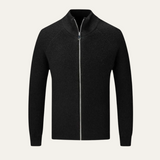 Men's Ribbed Full-Zip Knit Cardigan