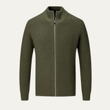 Men's Ribbed Full-Zip Knit Cardigan