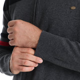 Men's Striped Zip-Up Knit Jacket