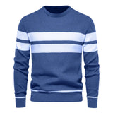 Men's Striped Crew Neck Knit Sweater