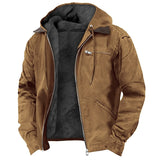 Men's Hooded Sherpa Lined Zip Jacket