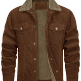 Men's Sherpa Lined Button Jacket