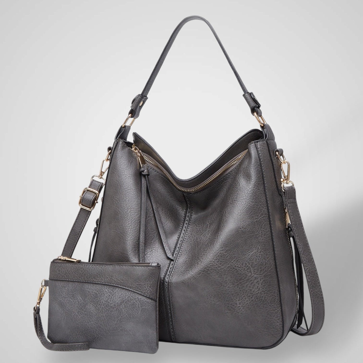 Women's Elegant Black Leather Bag