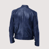 Men's Faux Leather Bomber Jacket