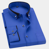 Men's Contrast Trim Dress Shirt