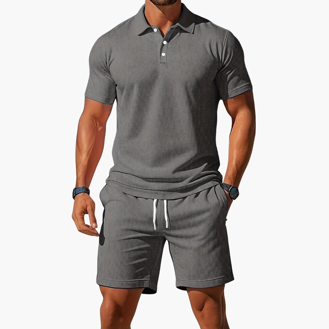 Men's Polo Shirt & Shorts Set