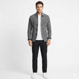 Men's Knit Zip Front Cardigan Jacket