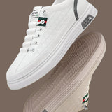 Men's Leather Casual Lace-Up Sneakers