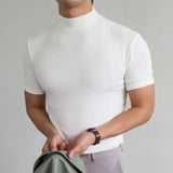 Men's Mock Neck Fitted T-Shirt