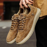 Men's Suede Casual Lace-Up Shoes