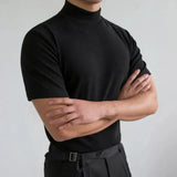 Men's Mock Neck Fitted T-Shirt