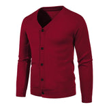 Men's V-Neck Button Knit Cardigan