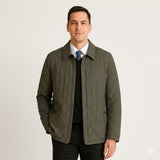 Men's Quilted Zip Front Jacket