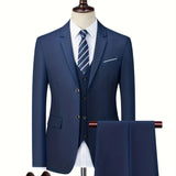 Men's Three-Piece Slim Fit Suit
