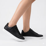 Men's Leather Lace Up Casual Sneakers