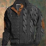 Men's Cable Knit Shawl Collar Cardigan