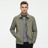 Men's Zip Front Stand Collar Jacket