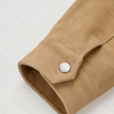 Men's Relaxed-Fit Collared Utility Jacket with Pockets