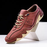 Men's Leather Casual Walking Sneakers