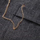 Men's Classic Tweed Tailored Suit Gilet