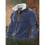 Men's Sherpa Collar Quarter Zip Sweater