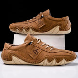 Men's Leather Casual Walking Sneakers