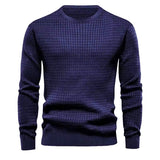 Men's Textured Crew Neck Knit Sweater