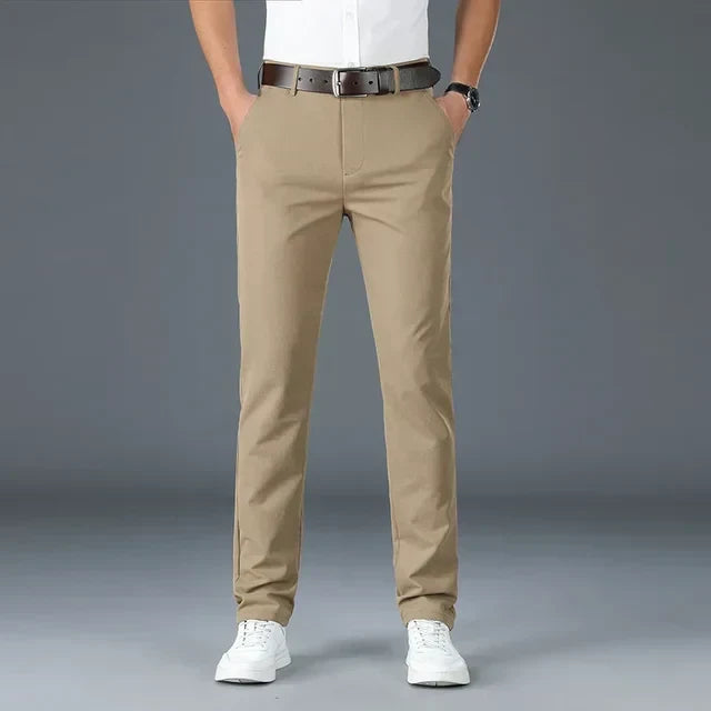 Men's Classic Slim-Fit Stretch Tailored Trousers