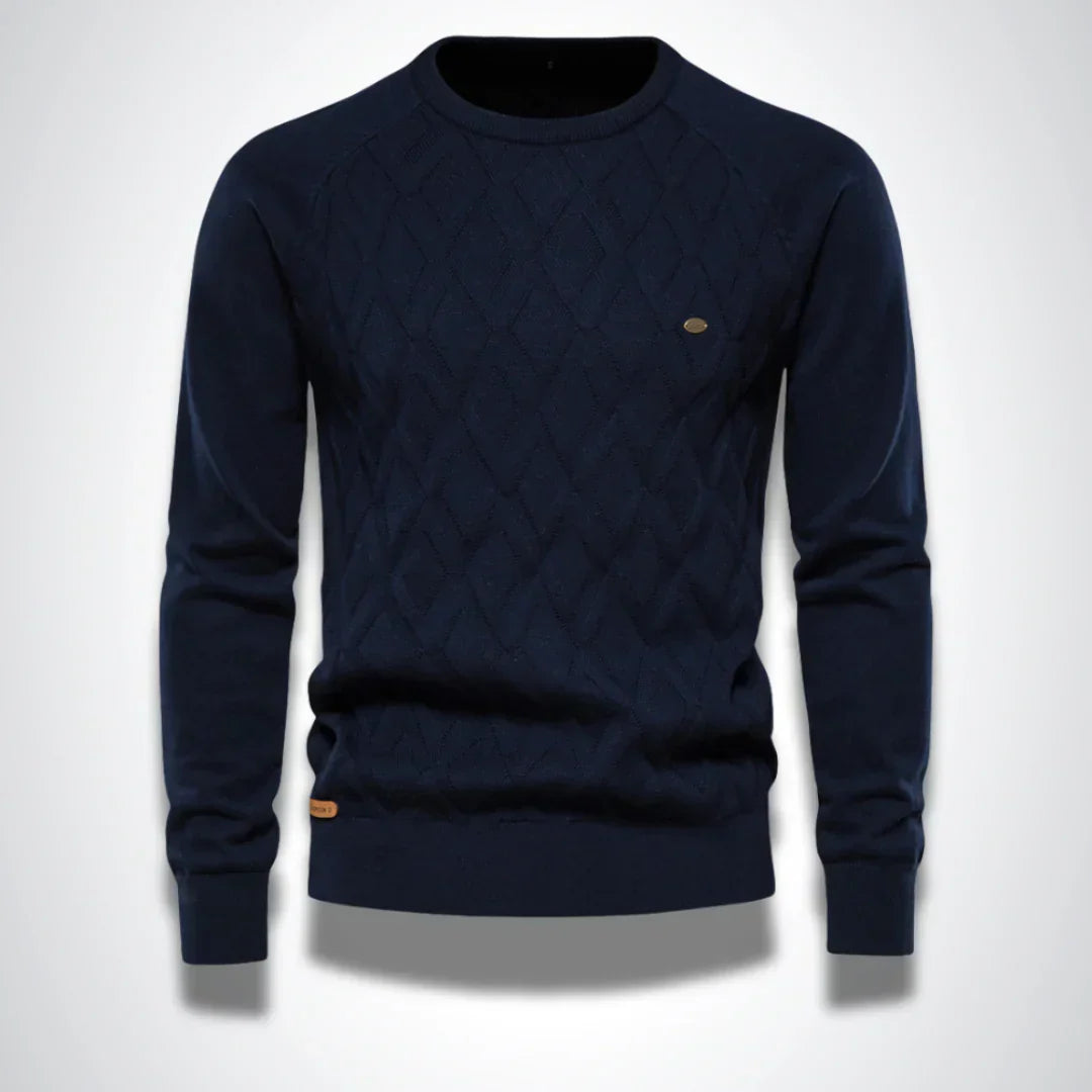 Men's Slim Fit Knitted Crew Neck Sweater