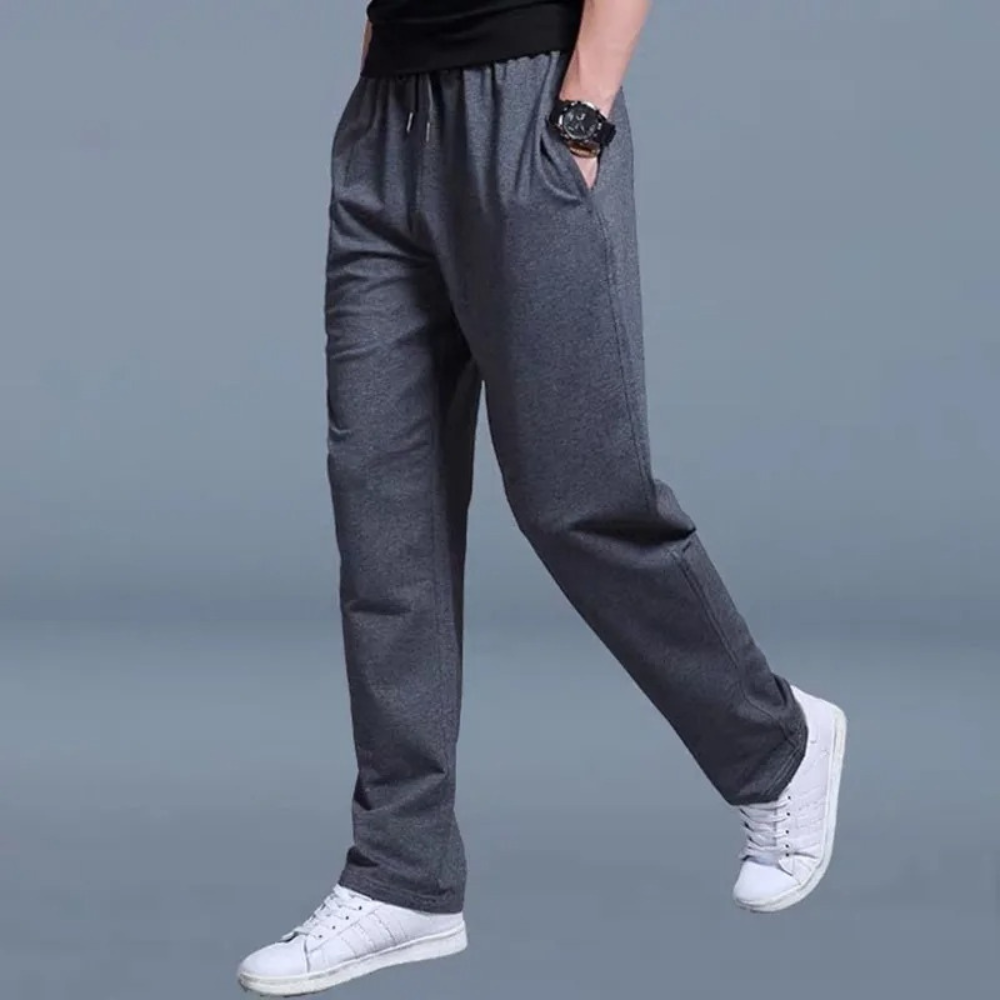 Men's Cotton Drawstring Joggers with Side Pockets