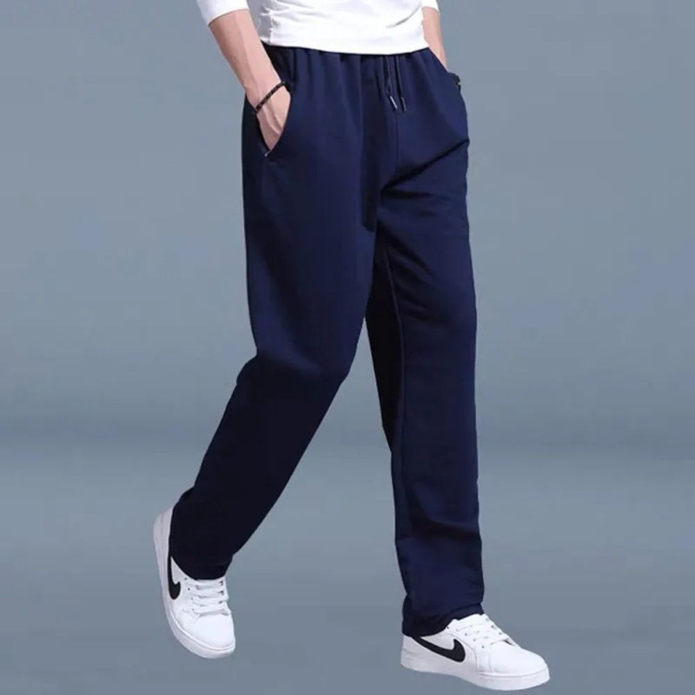 Men's Cotton Drawstring Joggers with Side Pockets