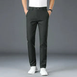 Men's Classic Slim-Fit Stretch Tailored Trousers
