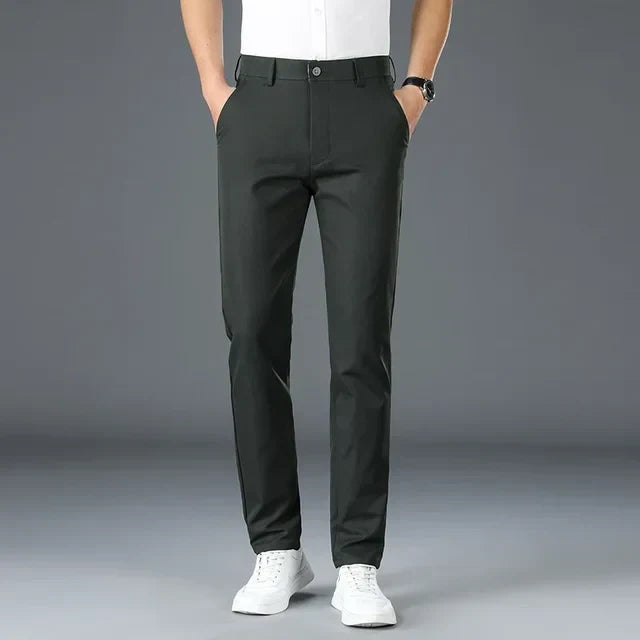 Men's Classic Slim-Fit Stretch Tailored Trousers