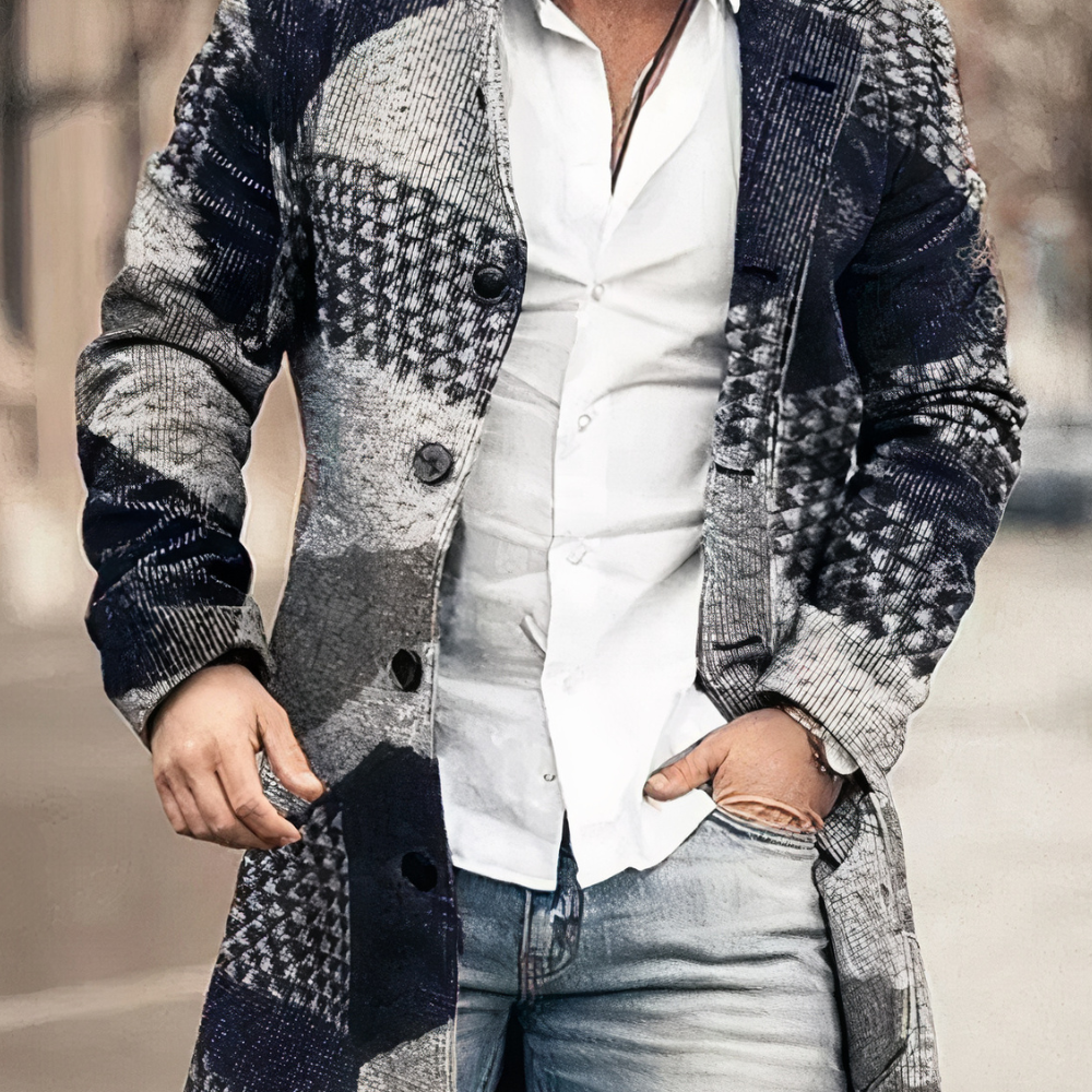 Men's Double-Breasted Wool Coat