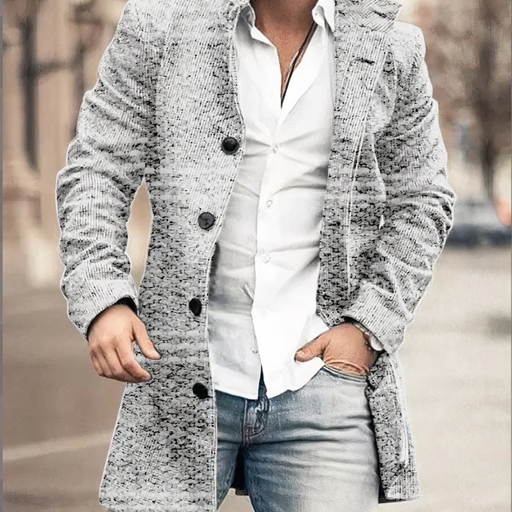 Men's Double-Breasted Wool Coat